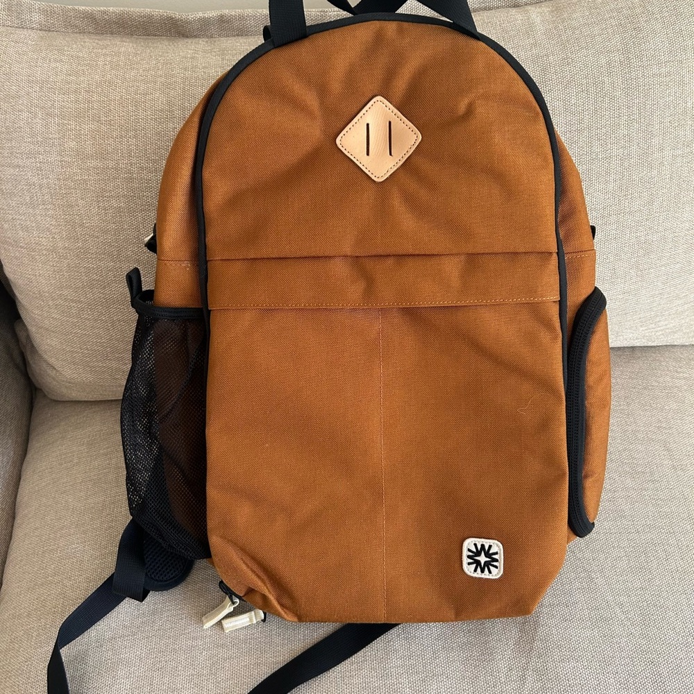 Walker Goods Valley Pack-Brown Backpack with Black Trim